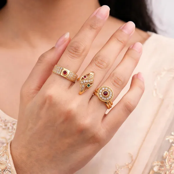 Gold_Brass_Gold_Plated_Coloured_Stone_Studded_Ring_Set_For_Women