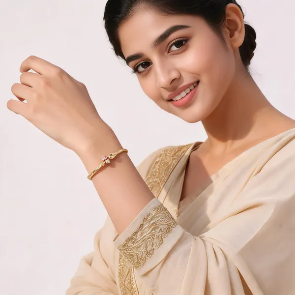 Gold_Brass_Floral_Stone_Studded_Open_Bangle_For_Women