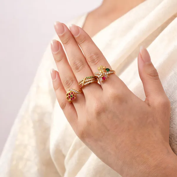 Gold_Brass_Stone_Studded_Butterfly_Ring_Set_For_Women