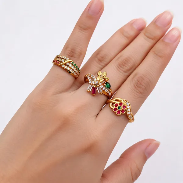 Gold_Brass_Stone_Studded_Butterfly_Ring_Set_For_Women