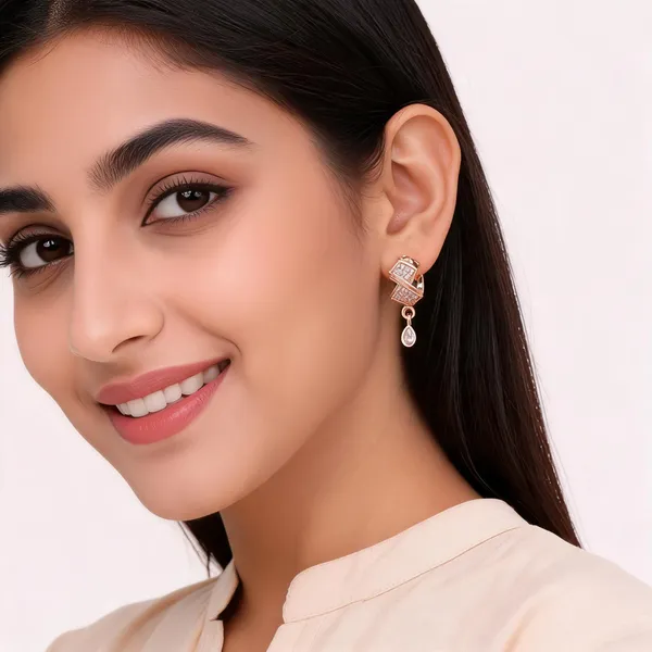 Rose_Gold_Brass_Stone_Studded_Drop_Hoop_Earrings_Set_For_Women