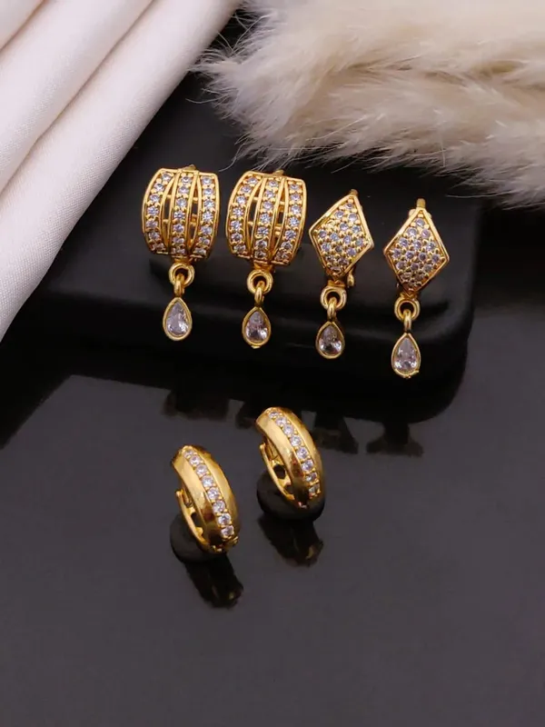 Gold_Brass_Stone_Studded_Hoop_Drop_Earrings_Set_For_Women