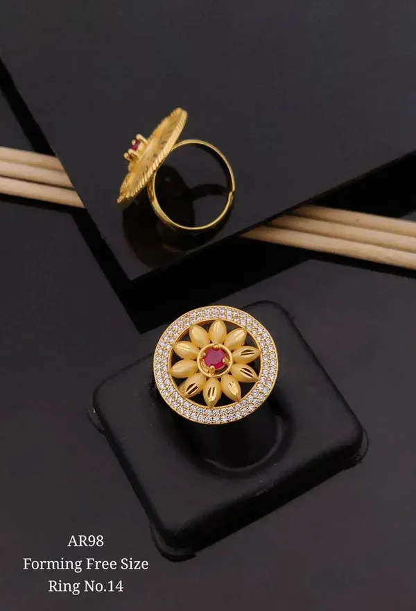 Gold_Tone_Floral_Stone_Studded_Adjustable_Ring_For_Women