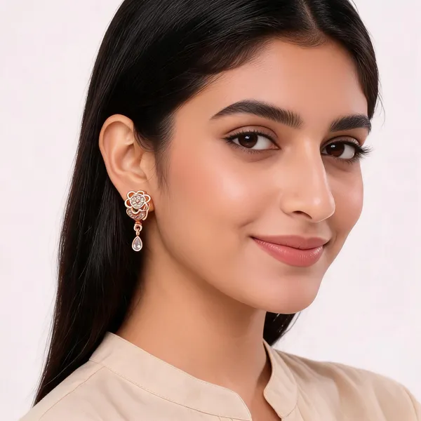 Rose_Gold_Brass_Crystal_Floral_Teardrop_Drop_Earrings_For_Women