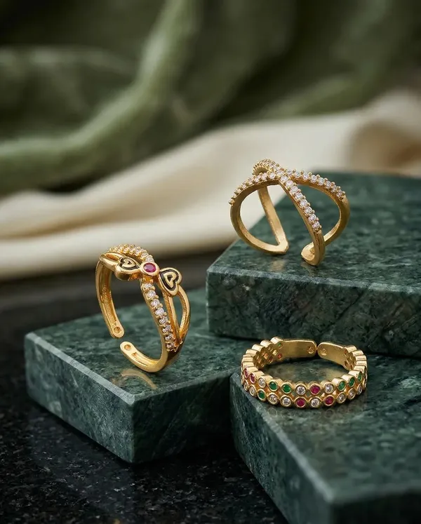 Gold_Brass_Multicolour_Stone_Adjustable_Ring_Set_For_Women
