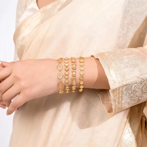 Gold_Brass_Alloy_Traditional_Floral_Bracelet_Set_For_Women