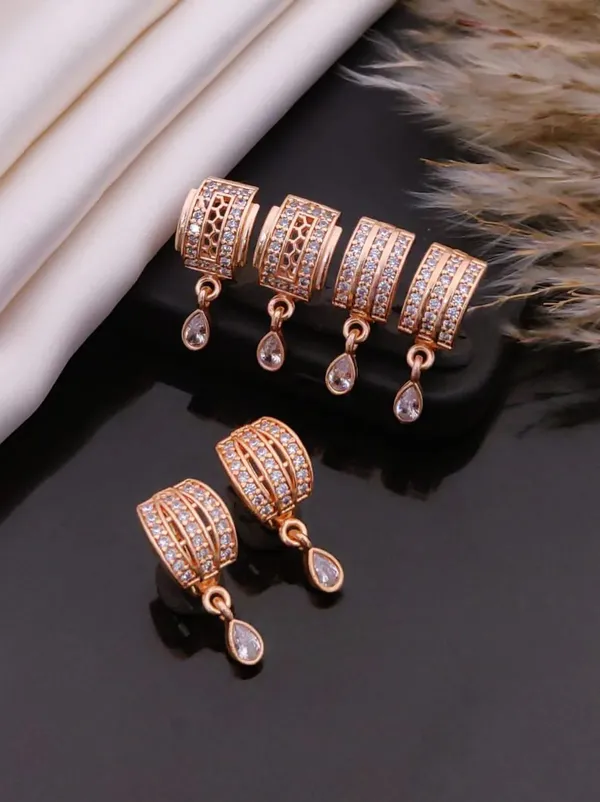 Rose_Gold_Crystal_Geometric_Drop_Earrings_Set_For_Women