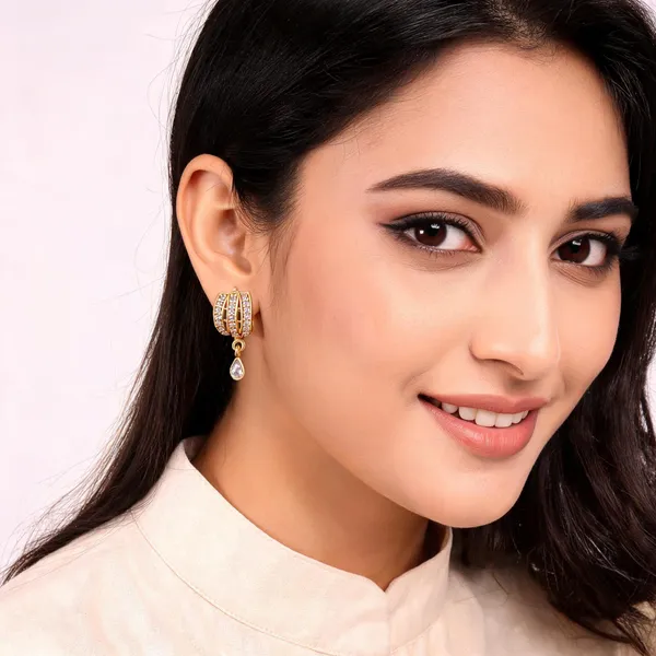 Gold_Brass_Stone_Studded_Hoop_Drop_Earrings_Set_For_Women