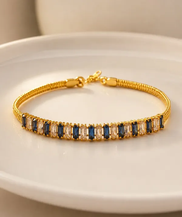 Designer_American_Diamond_&_Blue_Crystal_Gold-Plated_Bracelet_for_Girls_and_Women