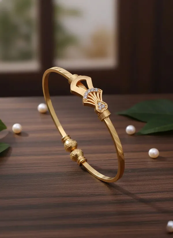 Gold_Brass_Stone_Embellished_Bangle_Bracelet_For_Women