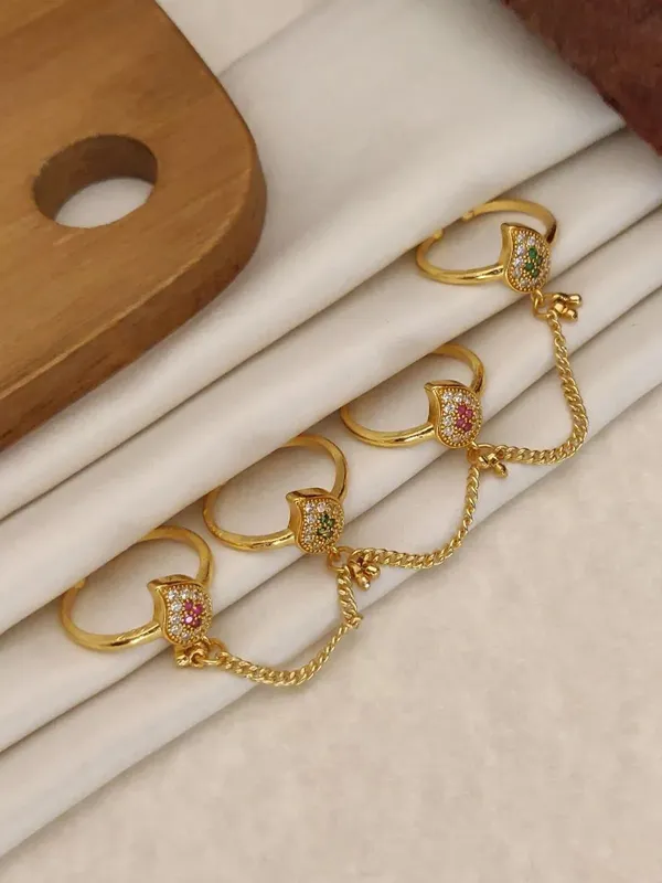 Gold_Tone_Stone_Embellished_Finger_Ring_Chain_Set_For_Women