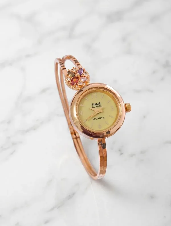 Rose_Gold_Brass_Floral_Bangle_Watch_Bracelet_For_Women