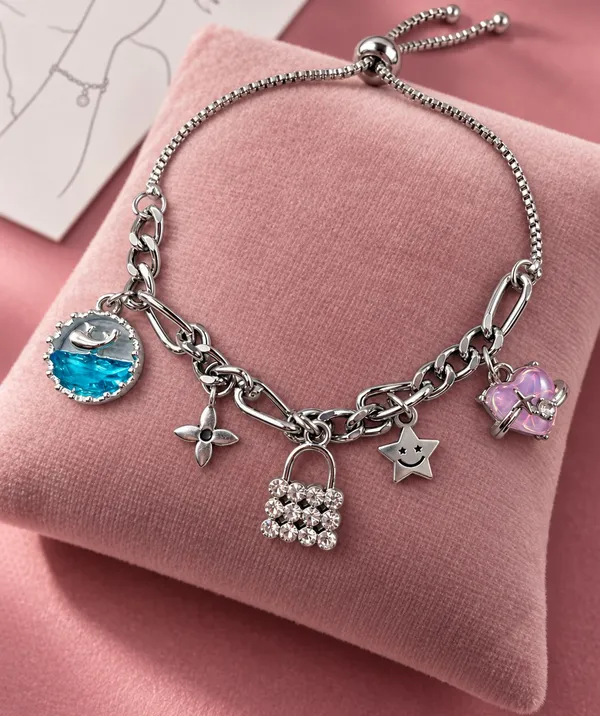 Silver_Charm_Bracelet_–_Elegant_Crystal_&_Heart_Charm_Jewelry