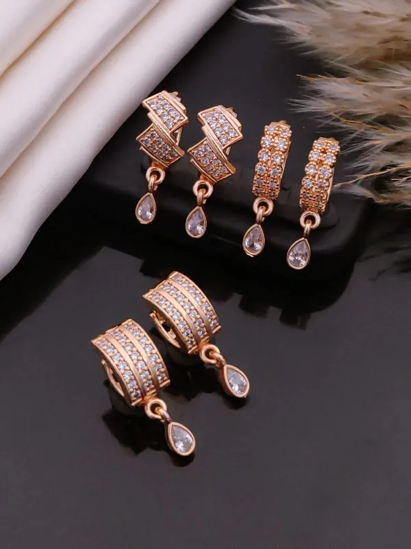 Rose_Gold_Crystal_Stone_Hoop_Drop_Earrings_Set_For_Women
