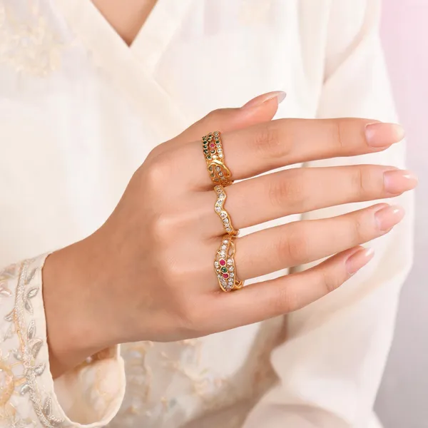 Gold_Brass_Colourful_Stone_Studded_Ring_Set_For_Women