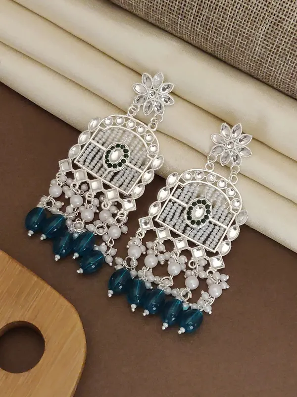 Silver_Tone_Beaded_Chandbali_Drop_Earrings_For_Women