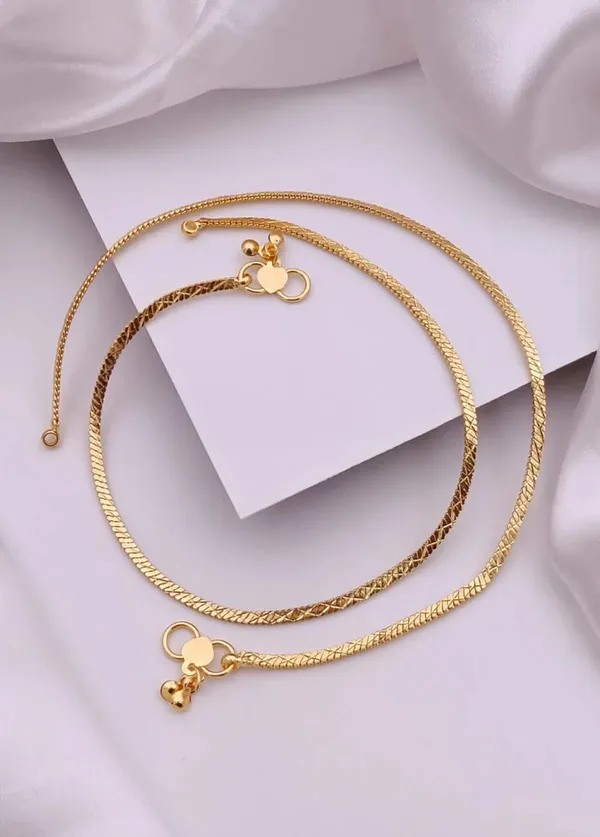 Gold_Brass_Charm_Detail_Chain_Anklet_Pair_For_Women