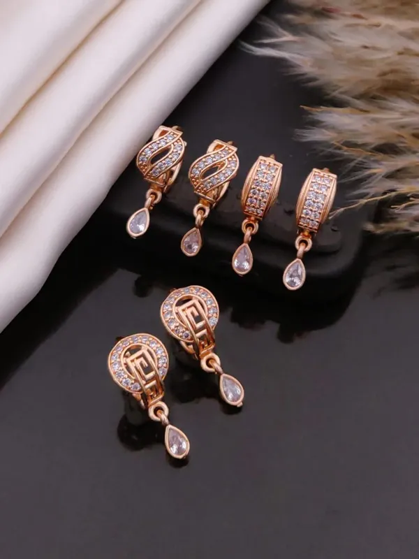 Rose_Gold_Brass_Alloy_Crystal_Drop_Earrings_Set_For_Women