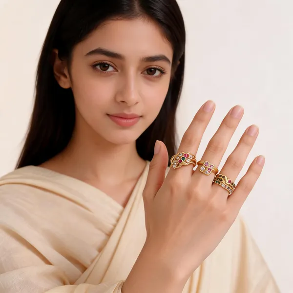 Gold_Brass_Stone_Studded_Ring_Set_For_Women