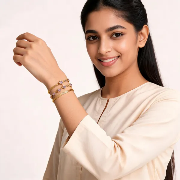 Gold_Brass_Stone_Set_Chain_Bracelet_Set_For_Women