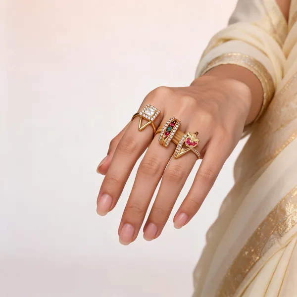 Gold_Brass_Rhinestone_Cocktail_Ring_Set_For_Women