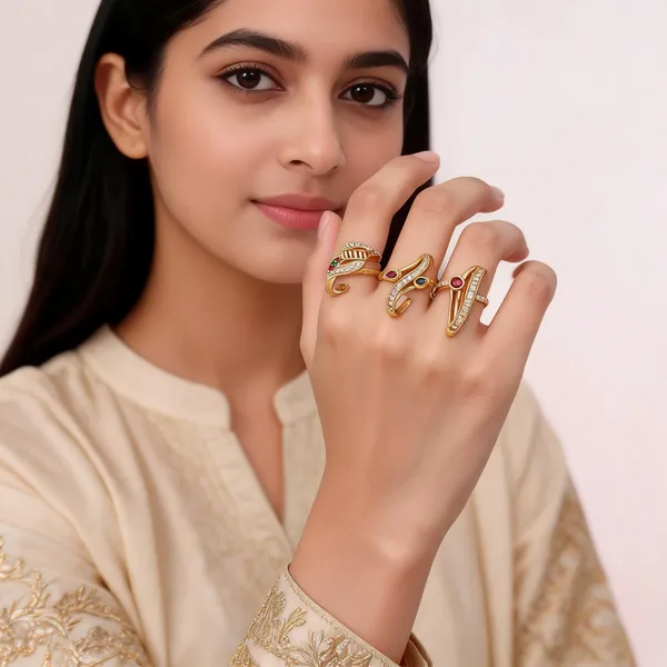 Gold_Tone_Multicolour_Stone_Embellished_Ring_Set_For_Women