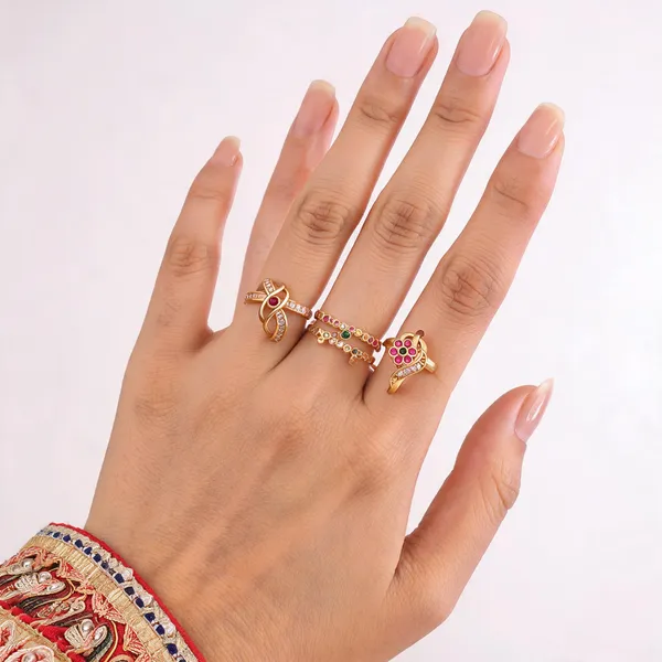 Gold_Brass_Infinity_Floral_Stone_Embellished_Ring_Set_For_Women