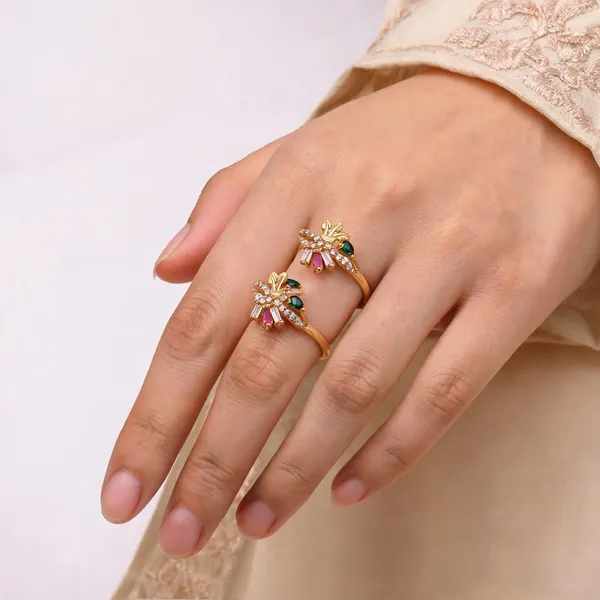 Gold_Brass_Alloy_Crystal_Butterfly_Stone_Rings_Set_For_Women
