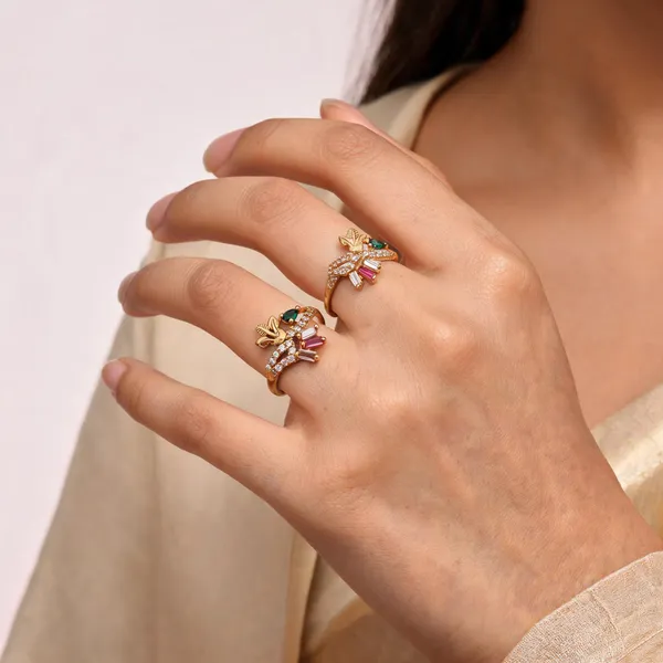 Gold_Brass_Alloy_Crystal_Butterfly_Stone_Rings_Set_For_Women