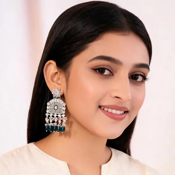 Silver_Tone_Beaded_Chandbali_Drop_Earrings_For_Women