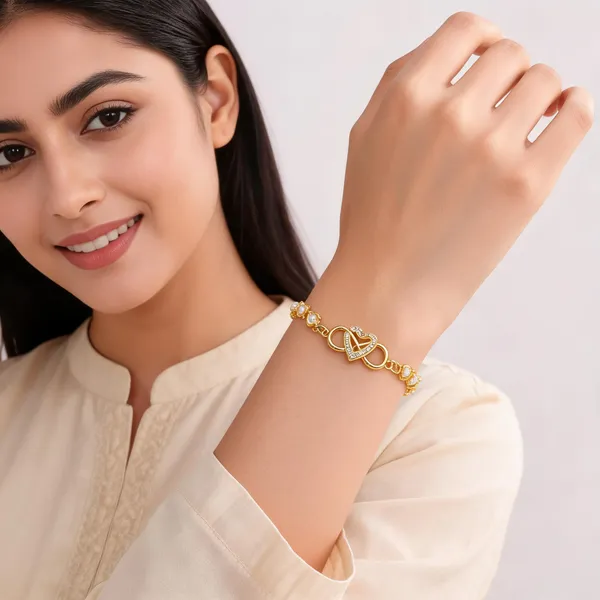 Gold_Brass_Gold_Plated_Pearl_Heart_Link_Bracelet_For_Women