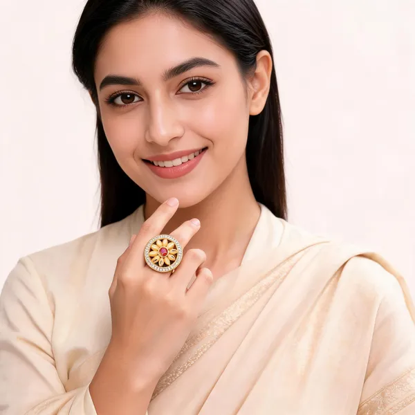 Gold_Tone_Floral_Stone_Studded_Adjustable_Ring_For_Women