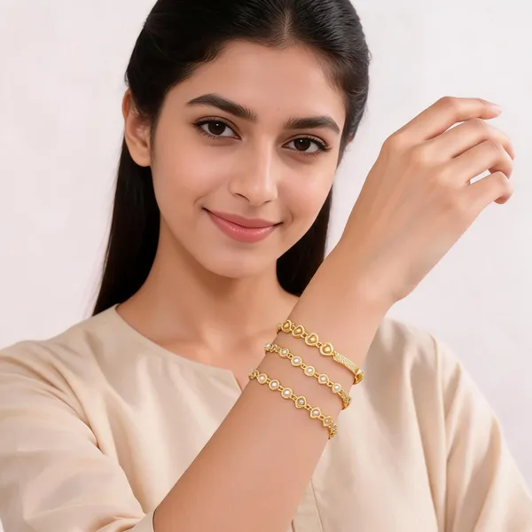Gold_Brass_Alloy_Floral_Circular_Embellished_Bracelet_Set_For_Women