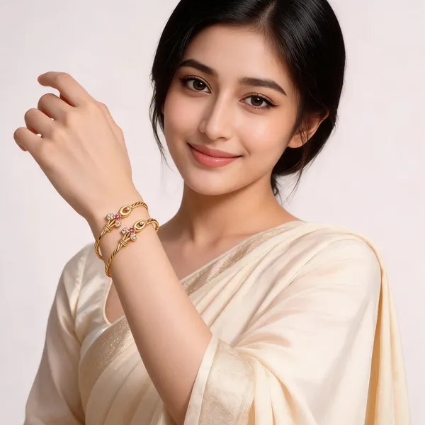 Gold_Brass_Floral_Stone_Embellished_Bangle_For_Women