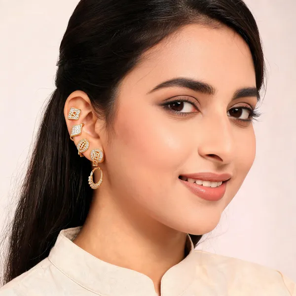 Gold_Brass_Rhinestone_Geometric_Hoop_Earrings_Set_For_Women