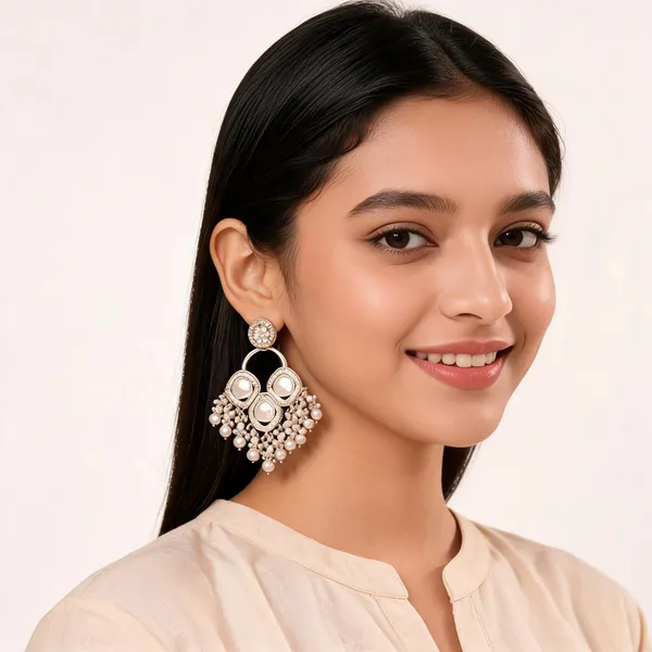 Silver_Brass_Pearl_Chandelier_Earrings_For_Women