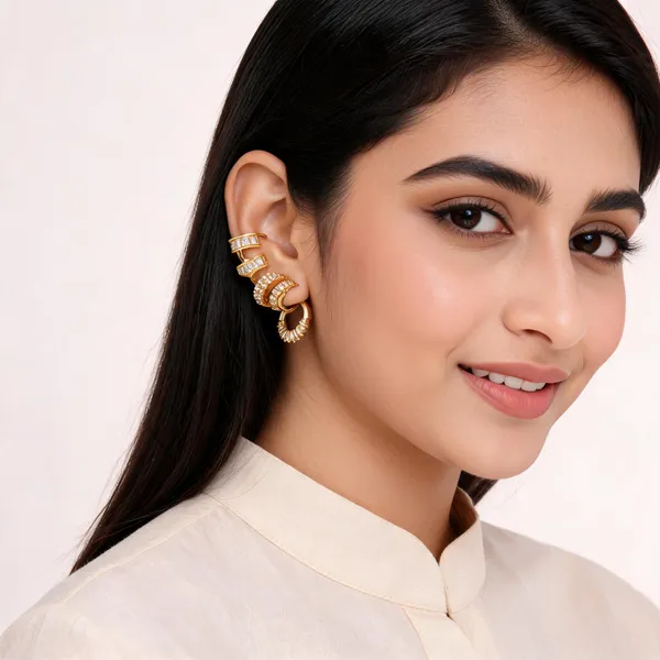 Gold_Brass_Crystal_Ear_Cuff_Earrings_Set_For_Women