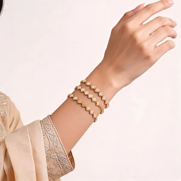 Gold_Brass_Gold_Plated_Heart_Floral_Geometric_Bracelet_Set_For_Women