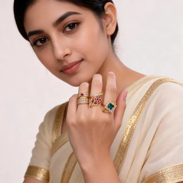 Gold_Tone_Red_Green_Stone_Studded_Ring_Set_For_Women