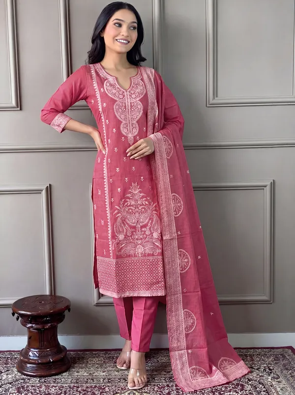 Pink_Cotton_Straight_Embroidered_Kurta_Set_For_Women