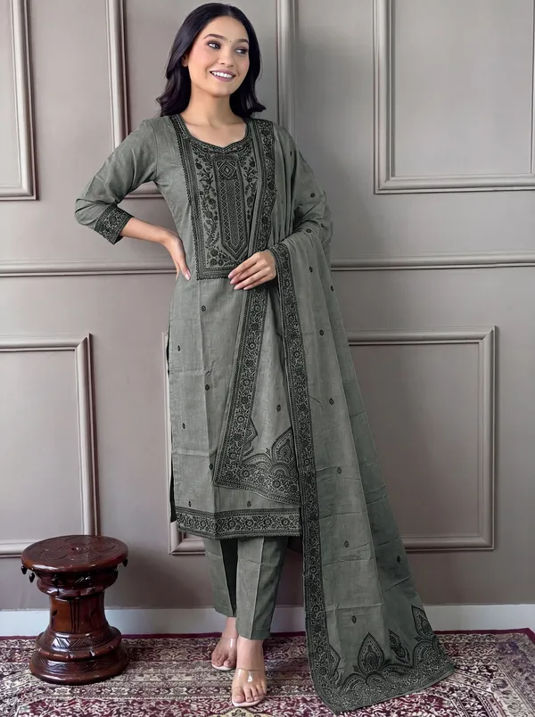 Grey_Cotton_Straight_Embroidered_Kurta_Set_For_Women