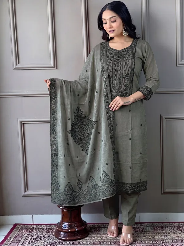 Grey_Cotton_Straight_Embroidered_Kurta_Set_For_Women