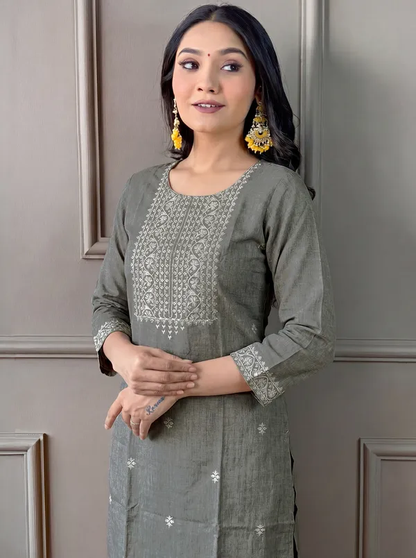 Grey_Cotton_Straight_Embroidered_Kurta_Set_For_Women