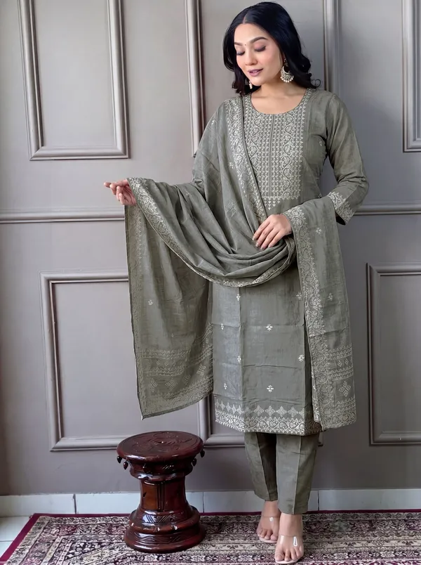 Grey_Cotton_Straight_Embroidered_Kurta_Set_For_Women