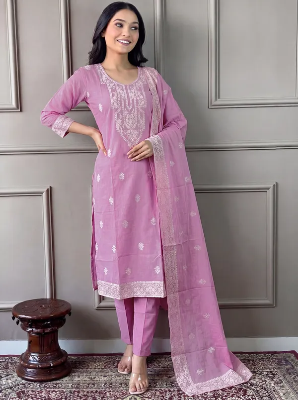 Purple_Cotton_Straight_Embroidered_Kurta_Set_For_Women