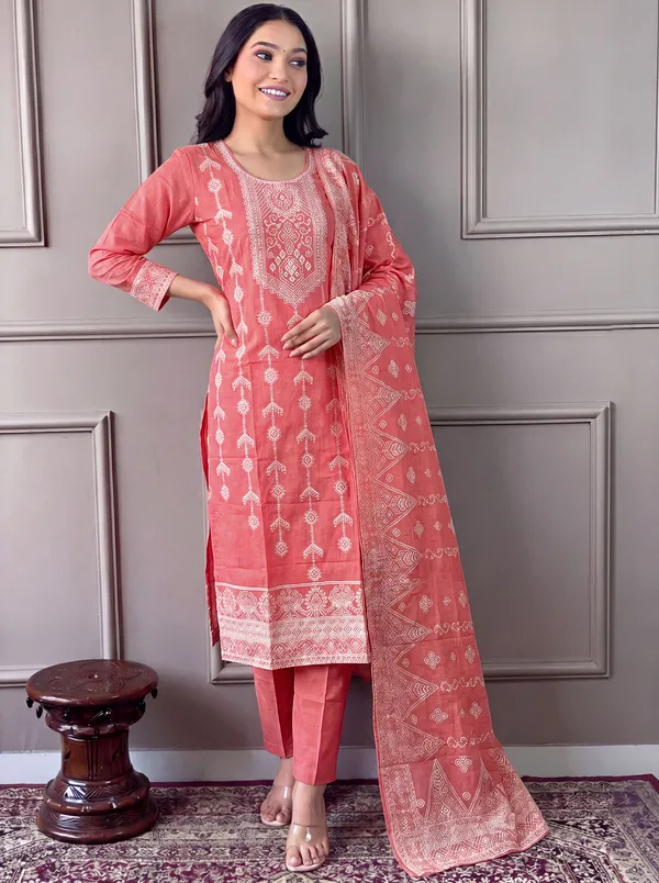 Women_embroidered_straight_kurta_set