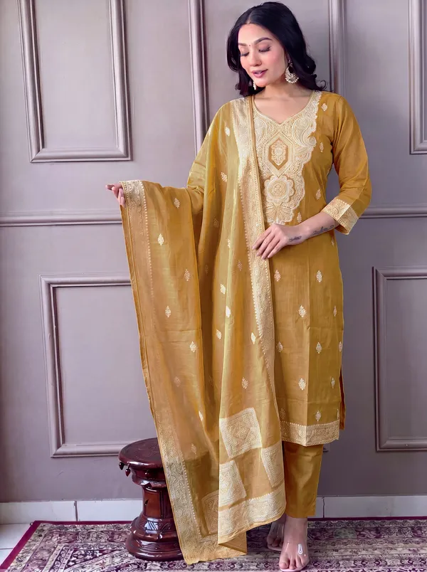 Women_embroidered_straight_kurta_set