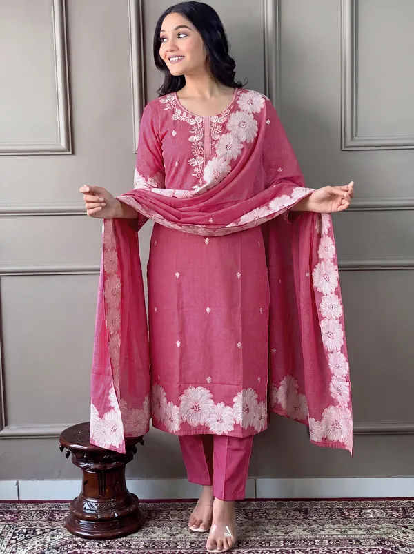 Pink_Cotton_Straight_Embroidered_Kurta_Set_For_Women
