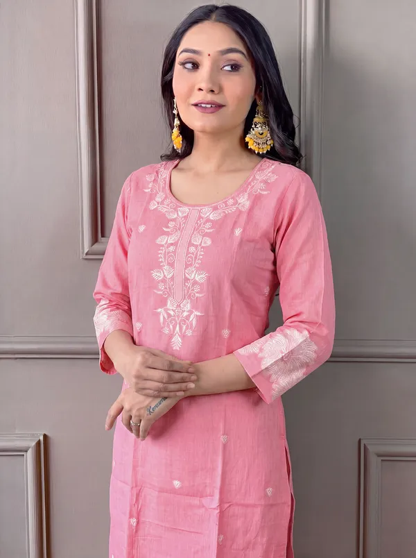 Pink_Cotton_Straight_Embroidered_Kurta_Set_For_Women