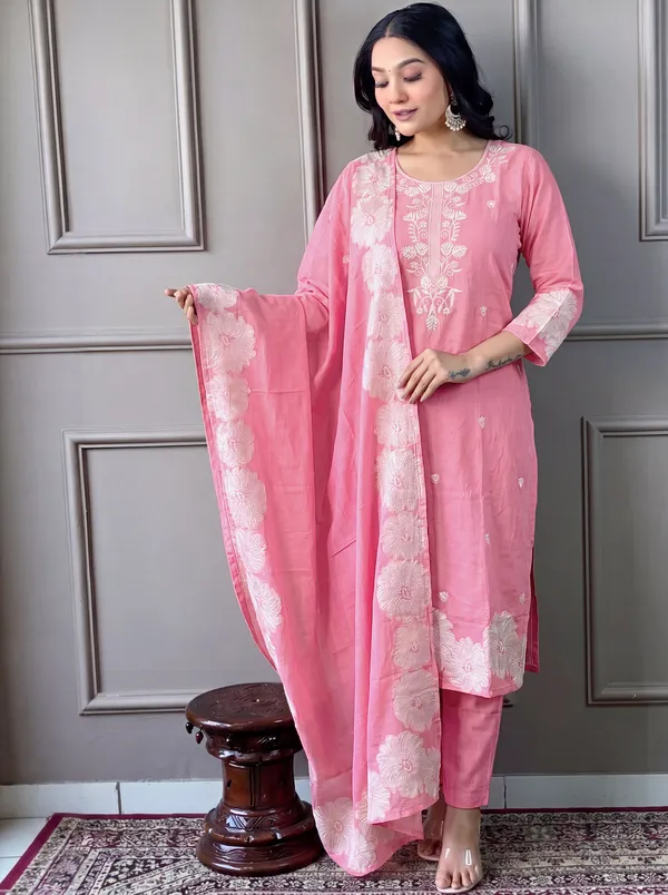 Pink_Cotton_Straight_Embroidered_Kurta_Set_For_Women